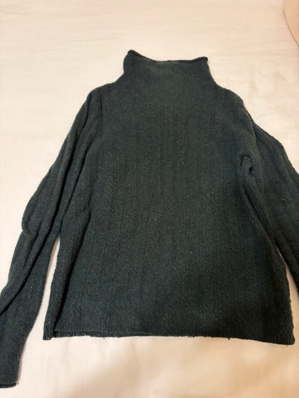 Madewell Dark Green Mock Neck Sweater